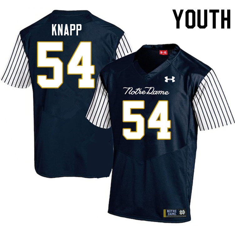 Youth #54 Anthonie Knapp Notre Dame Fighting Irish College Football Jerseys Stitched-Alternate